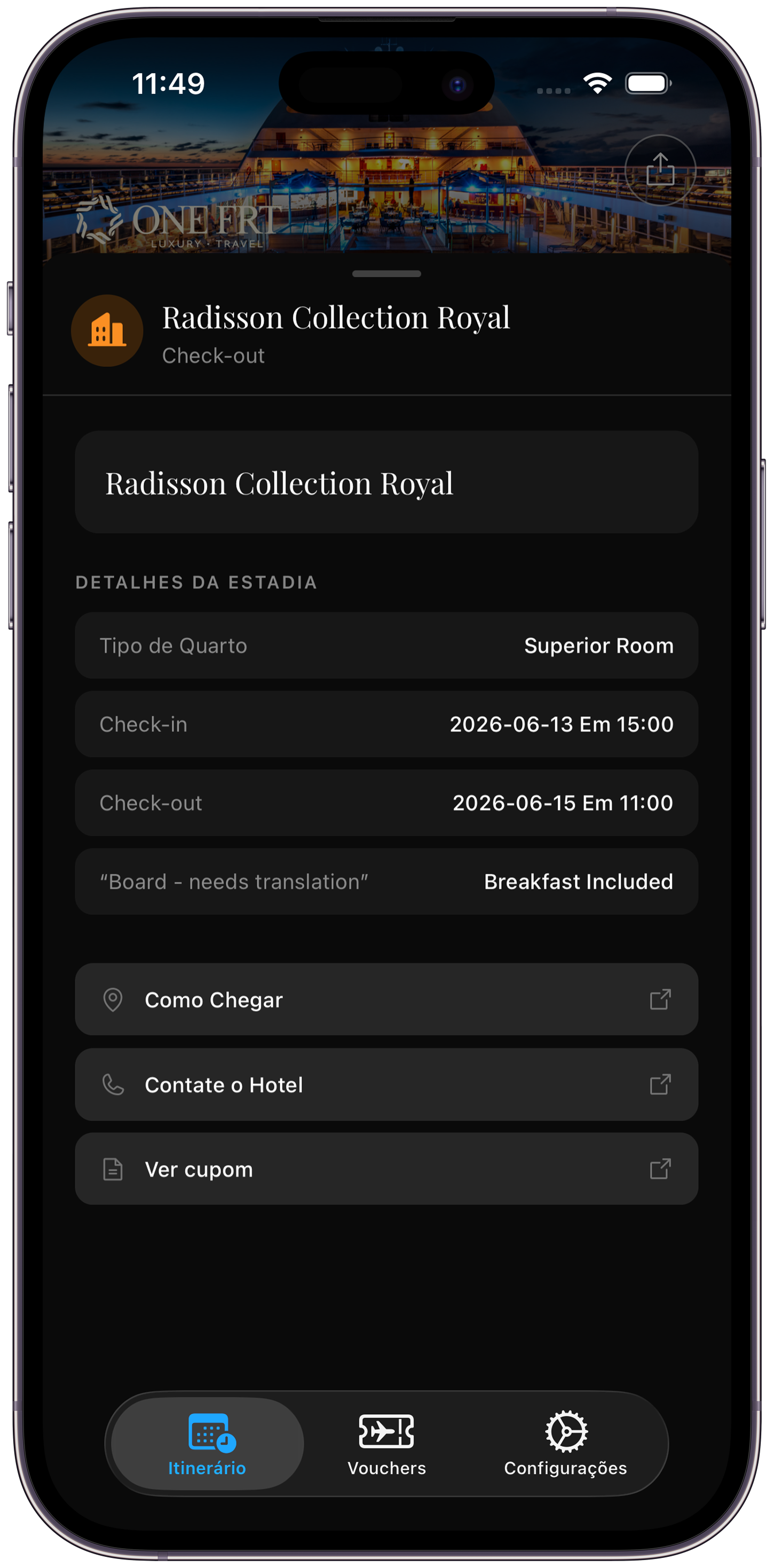 Horas economizadas, em cada viagem